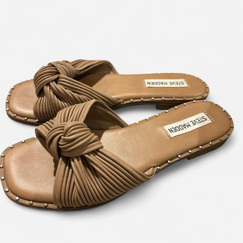 Steve Madden Women's Brown Knotted Slide Sandals